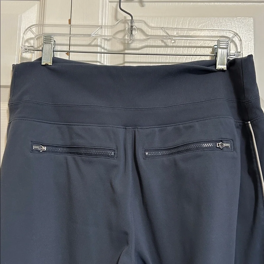 Athleta Gray High-Rise Wide-Leg Performance Pants with White Trim - Picture 6 of 6